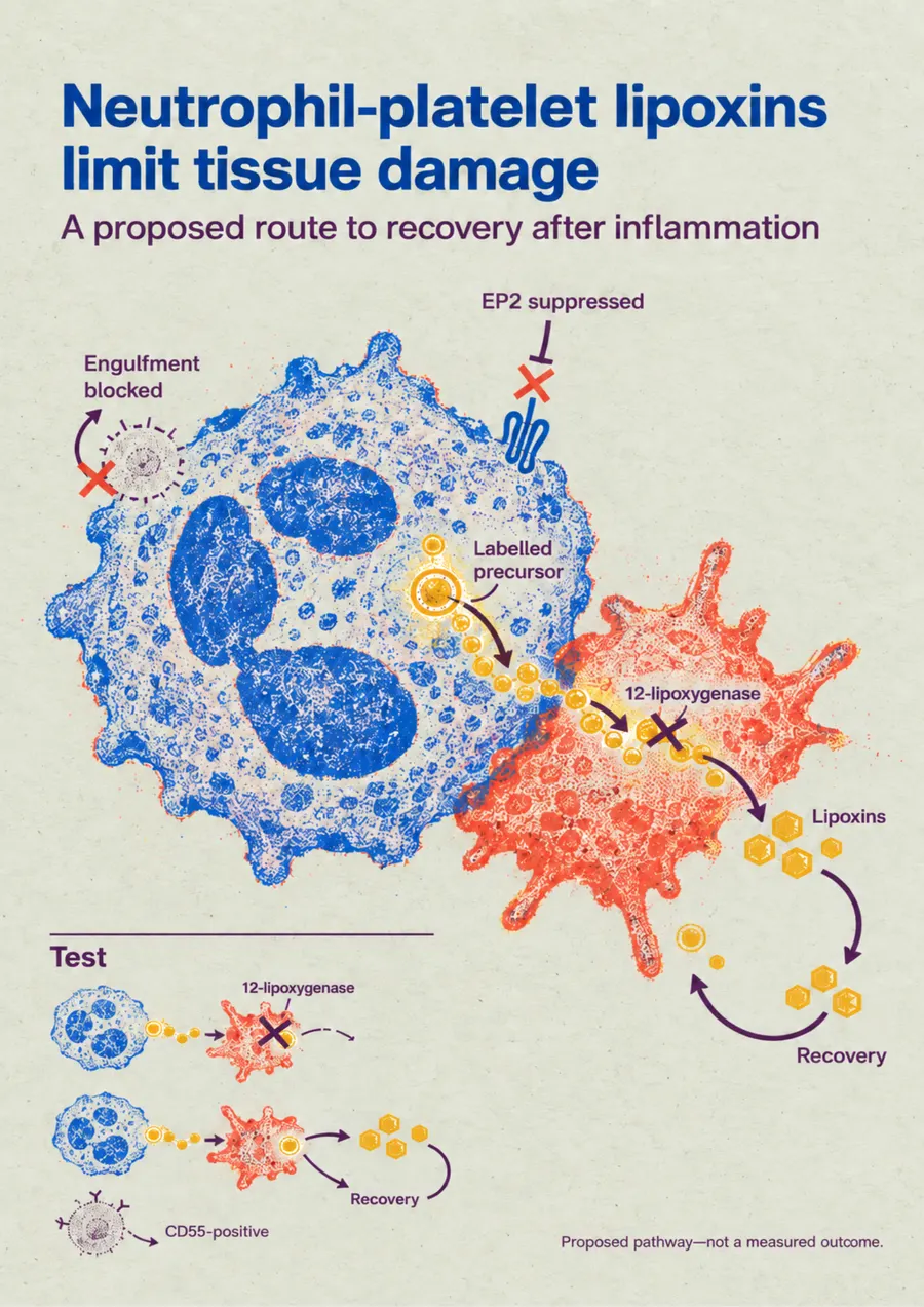 Poster: Neutrophil-platelet lipoxins limit tissue damage