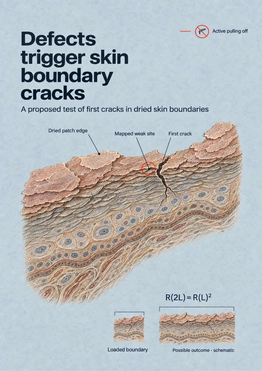 Poster: Defects trigger skin boundary cracks