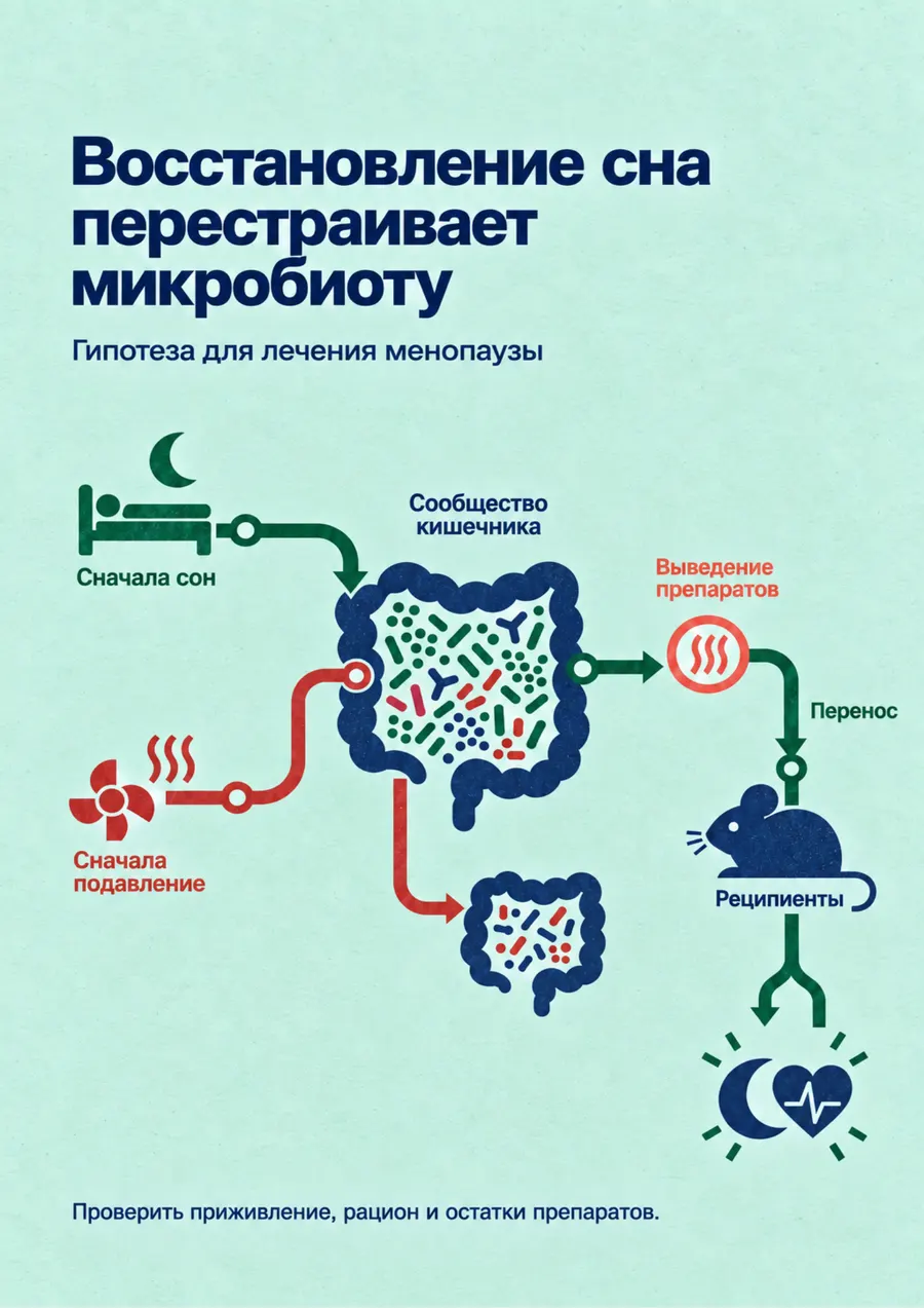 Постер: Восстановление сна перестраивает микробиоту
